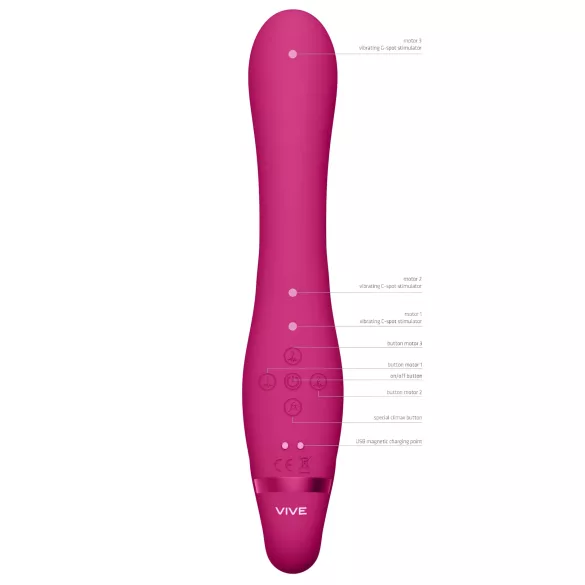 Vive Suki - strap-on vibrator uden harness - vibrator pink