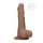 RealRock Dong 7 - realistisk dildo med testikler (17 cm) - mørk naturfarve