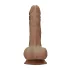 RealRock - dildo med testikler - realistisk - mørk natur - 17cm