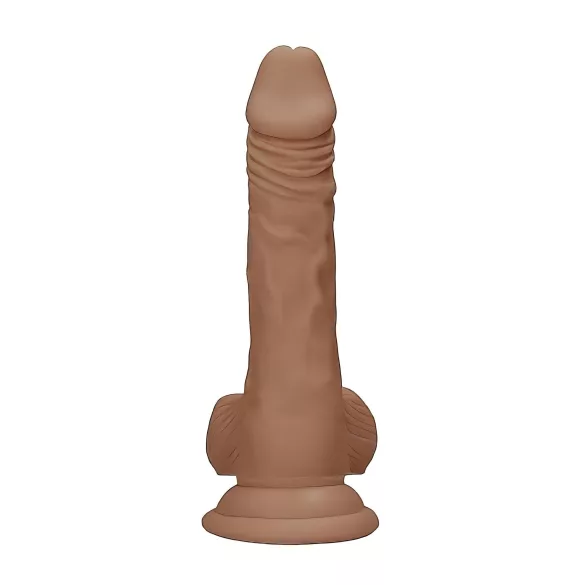RealRock - dildo med testikler - realistisk - mørk natur - 17cm
