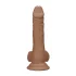 RealRock - dildo med testikler - realistisk - mørk natur - 17cm