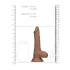 RealRock - dildo med testikler - realistisk - mørk natur - 17cm