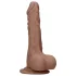 RealRock - dildo med testikler - realistisk - mørk natur - 17cm