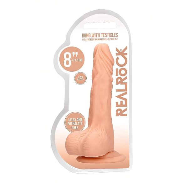 RealRock - dildo med testikler - realistisk - 20cm - natur