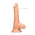RealRock Dong 8 - livagtig dildo med testikler (20 cm) - natur