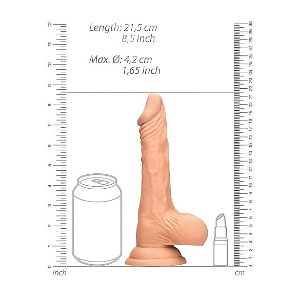 RealRock - dildo med testikler - realistisk - 20cm - natur