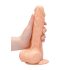 RealRock Dong 8 - livagtig dildo med testikler (20 cm) - natur