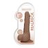 RealRock Dong 8 - naturtro dild med testikler (20 cm) - mørk natur