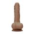RealRock Dong 8 - naturtro dild med testikler (20 cm) - mørk natur