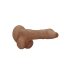 RealRock Dong 8 - naturtro dild med testikler (20 cm) - mørk natur