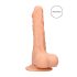 RealRock Dildo 10 - livagtig med testikler (25 cm) - naturfarvet