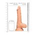 RealRock Dildo 10 - livagtig med testikler (25 cm) - naturfarvet