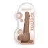 RealRock Dildo 10 - naturtro med testikler (25 cm) - mørk naturfarve