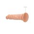 RealRock - dildo med åretegning - realistisk - 25cm - naturfarve