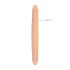 RealRock Double Dong 14 - dobbelt dildo (36 cm) - naturfarvet