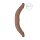 RealRock Double Dong 14 - dobbelt dildo (36 cm) - mørk natur
