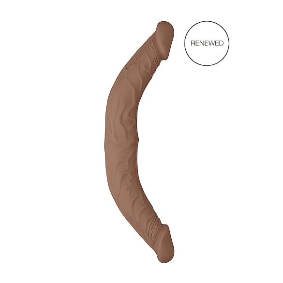 RealRock Double Dong 14 - dobbelt dildo (36 cm) - mørk natur