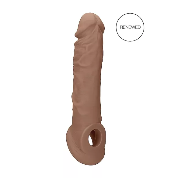 RealRock - penissleeve - 21cm - mørk natur