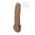 RealRock - penissleeve - 21cm - mørk natur
