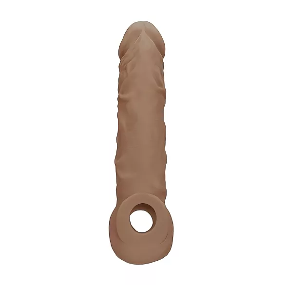 RealRock - penissleeve - 21cm - mørk natur