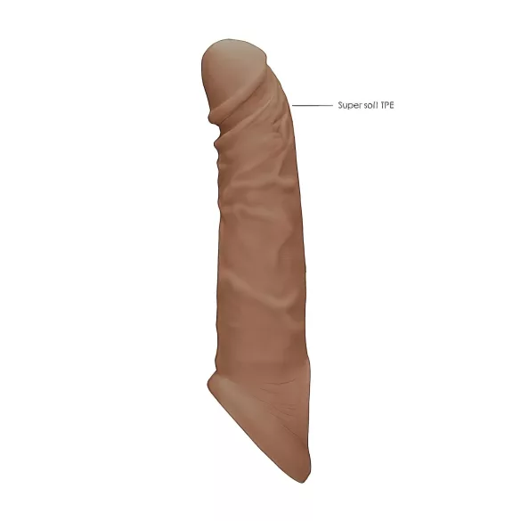 RealRock - penissleeve - 21cm - mørk natur