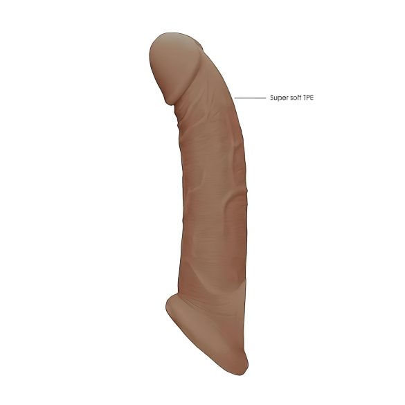 RealRock - penis sleeve - 21,5cm - mørk natur