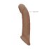 RealRock - penis sleeve - 21,5cm - mørk natur