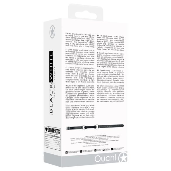Ouch! - mundgag benformet - silikone sort
