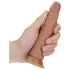 RealRock - realistisk dildo - slank - 15,5cm - mørk natur