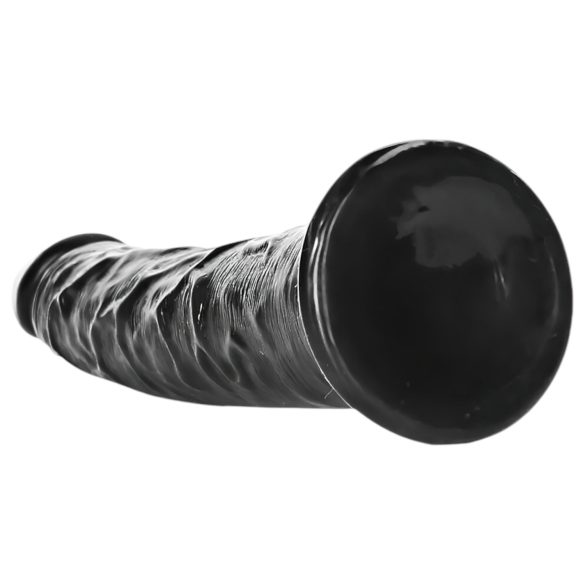 RealRock - realistisk dildo - slankt design - 15,5cm sort