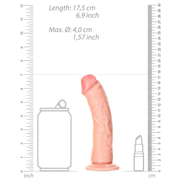 RealRock - realistisk dildo med sugekop - 15,5cm - natur