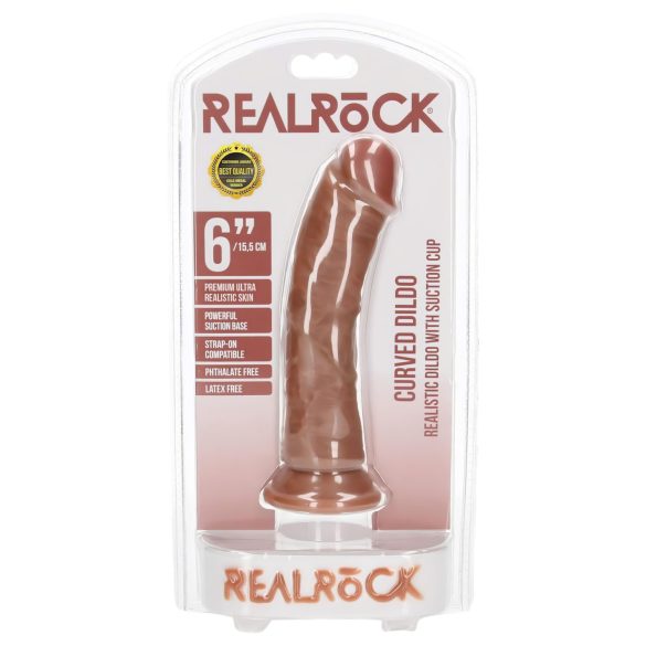 RealRock - realistisk dildo - 15,5cm - mørk natur