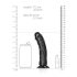RealRock - realistisk sugekop dildo 15,5 cm (sort)