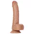 RealRock - dildo med sugekop og testikler - 15,5cm - mørk natur