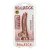 RealRock - dildo med sugekop og testikler - 15,5cm - mørk natur