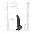 RealRock - realistisk dildo med sugekop - sort 15,5cm