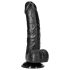 RealRock - realistisk dildo med sugekop - sort 15,5cm