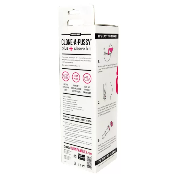 Clone-a-Pussy - vaginalafstøbningssæt med manchet - pink