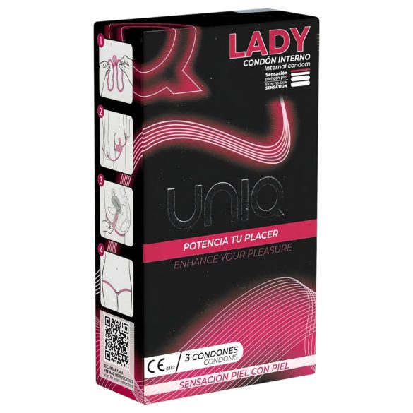 Uniq Lady - kvindekondom - 3 stk
