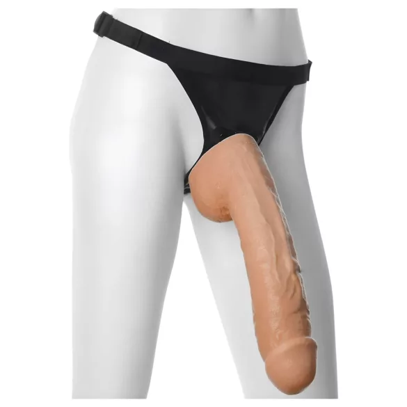 Doc Johnson Vac-U-Lock Hung 12 - realistisk dildo med testikler (hudfarvet)