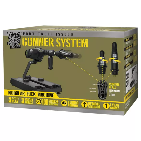 Doc Johnson Gunner System - sexmaskine - justerbar - sort