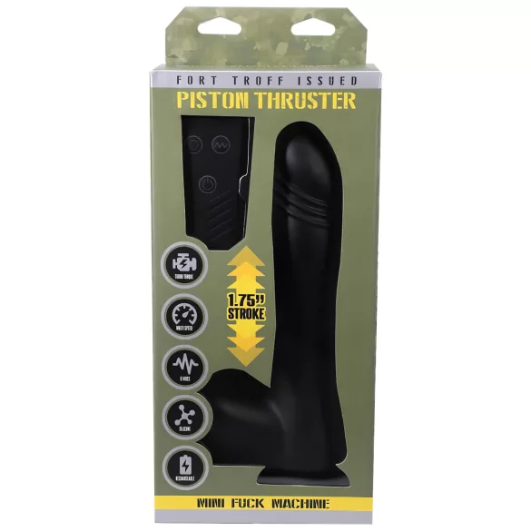 Doc Johnson - mini stempelmaskine vibrator - fjernbetjent - sort