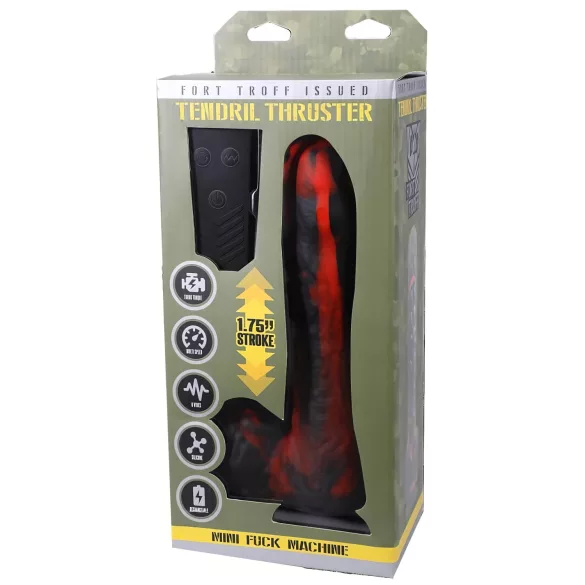 Doc Johnson - lungevibrator med fjernbetjening - mini F-machine - rød