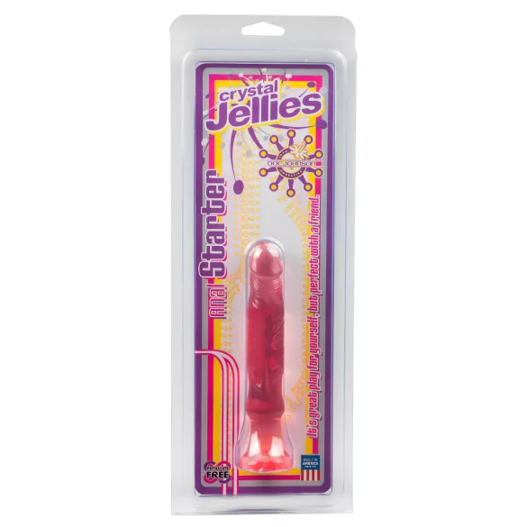 Crystal Jellies - analdildo med sugekop (pink)