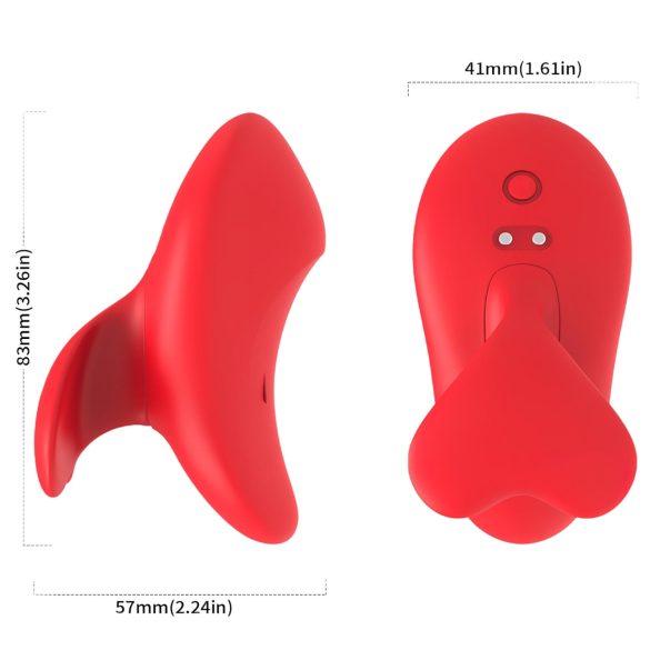 Bestoy - finger vibrator - genopladelig - rød