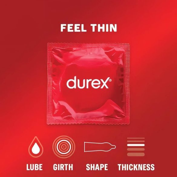 Durex Feel Thin - kondomer - ekstra tynde for følsomhed - 12 stk