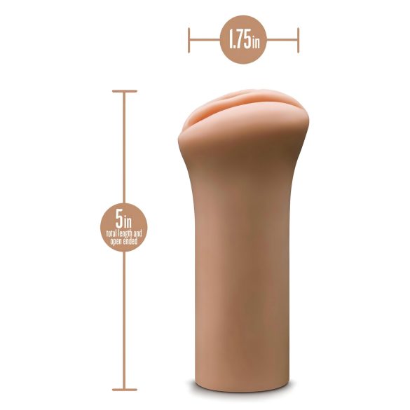 Enlust Molly - kunstig vagina med AI-billeder - mørk naturfarve