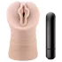 Enlust Destini - masturbator med vibration - kunstig vagina - natur