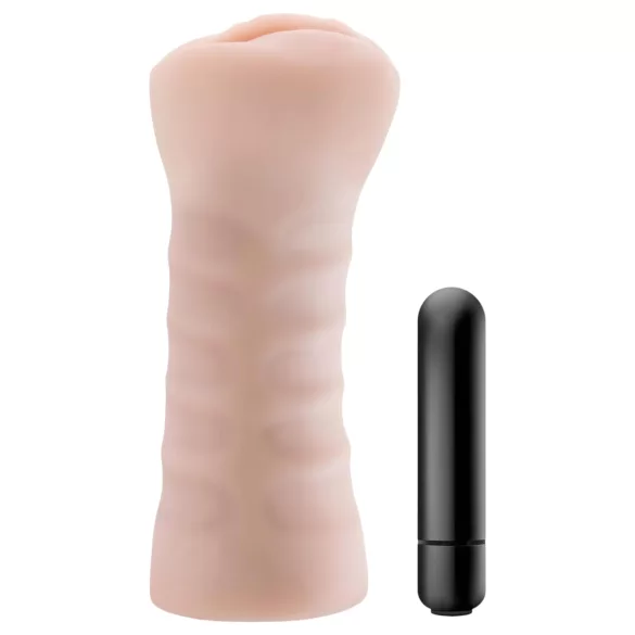 Enlust Destini - masturbator med vibration - kunstig vagina - natur