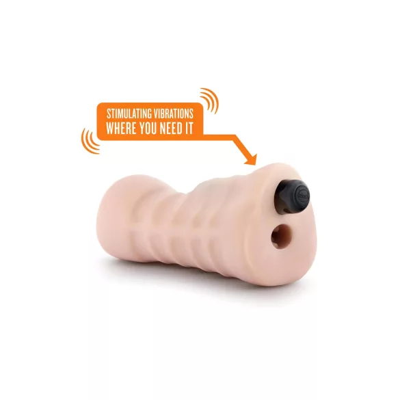 Enlust Destini - masturbator med vibration - kunstig vagina - natur